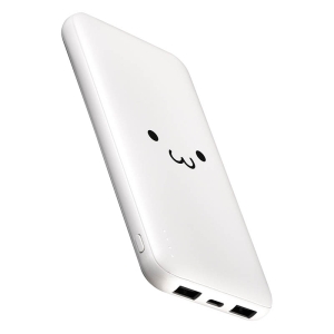 モバイルバッテリー リチウムイオン電池 10000mAh USB-C×1 USB-A×2 microB×1 しろちゃん