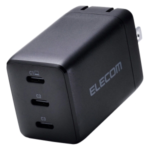 【お取り寄せ商品】USB Power Delivery 67W AC充電器(C×3) ブラック