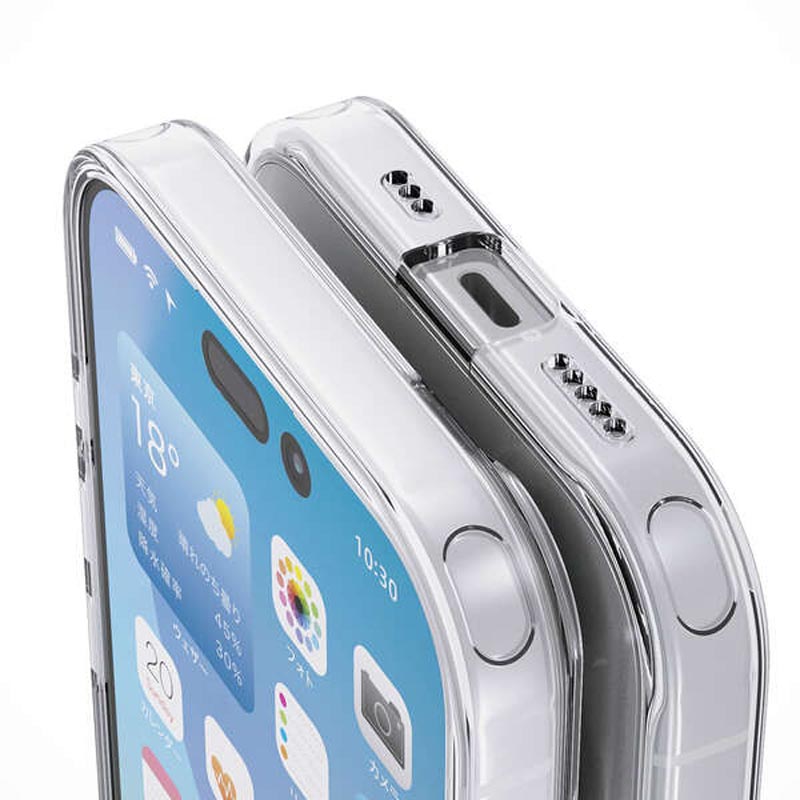 iPhone17 ハイブリッドケース 極限 メタルステッカー付 PM-A25AHVCKKCR