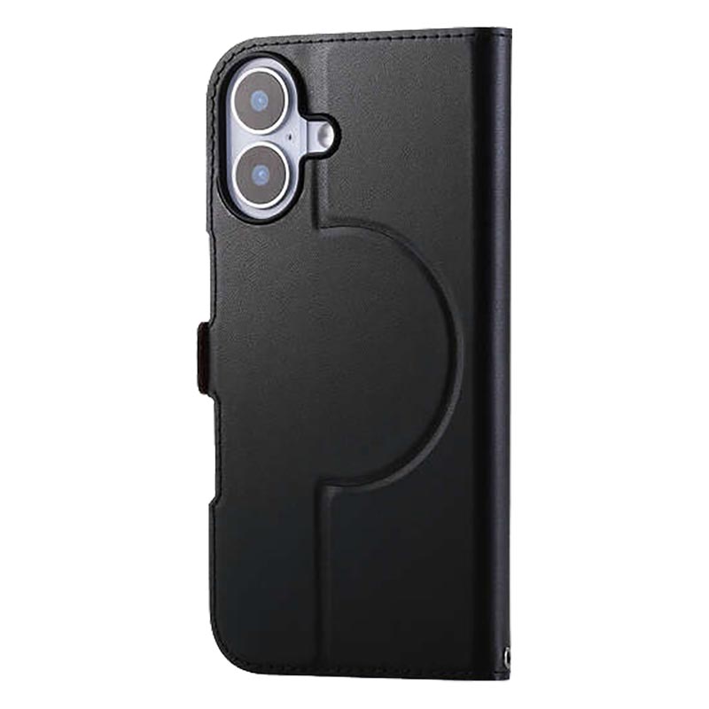 iPhone17 手帳型ケース 薄型 磁石付 MAGKEEP ブラック PM-A25APLFMGBK