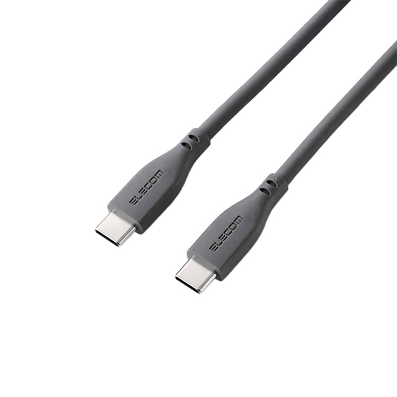 USB2.0ケーブル(USB Type-C(TM) - USB Type-C｜240W｜なめらか) 2.0m グレー