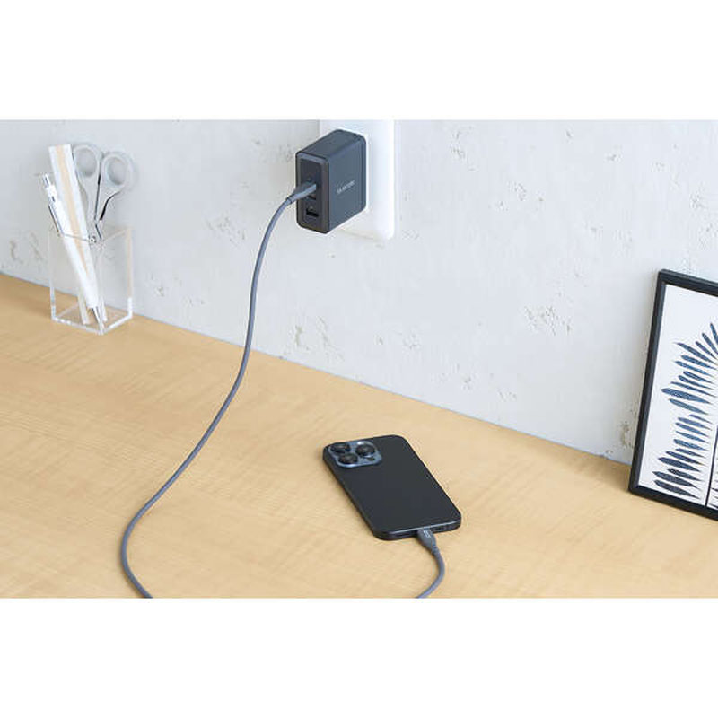 USB2.0ケーブル(USB Type-C(TM) - USB Type-C｜240W｜なめらか) 2.0m グレー