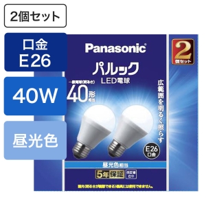 LED電球一般電球40W形相当昼光色タイプ2個パック LDA4DGK42T