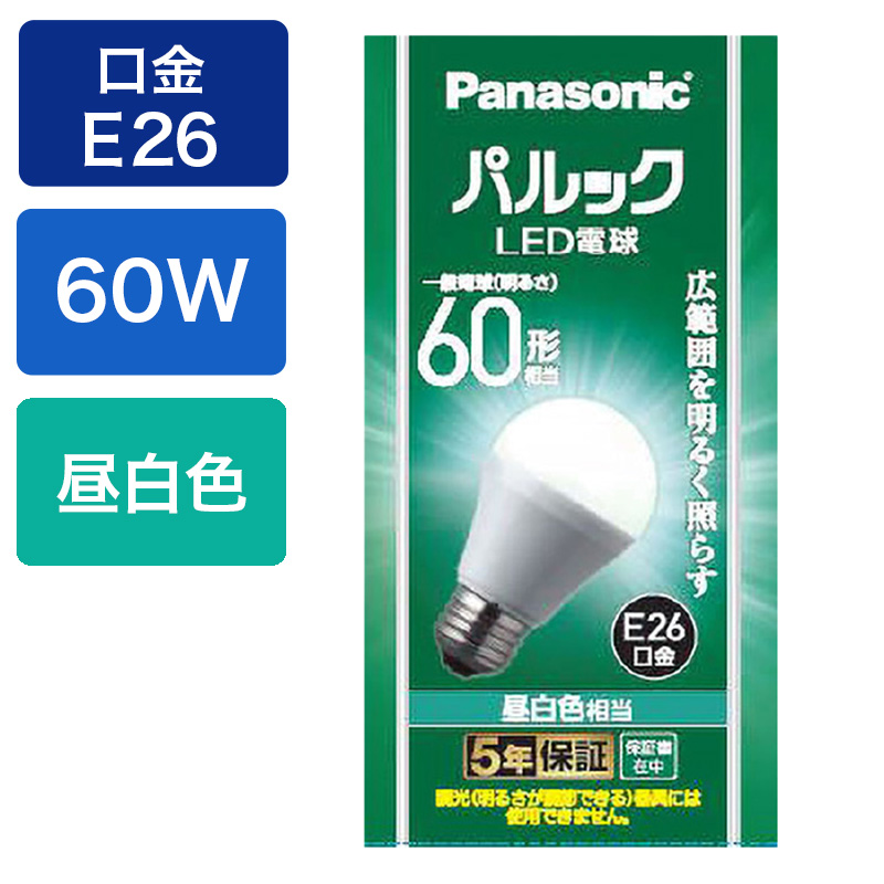 LED電球一般電球60W形相当昼白色タイプ LDA7NGK6