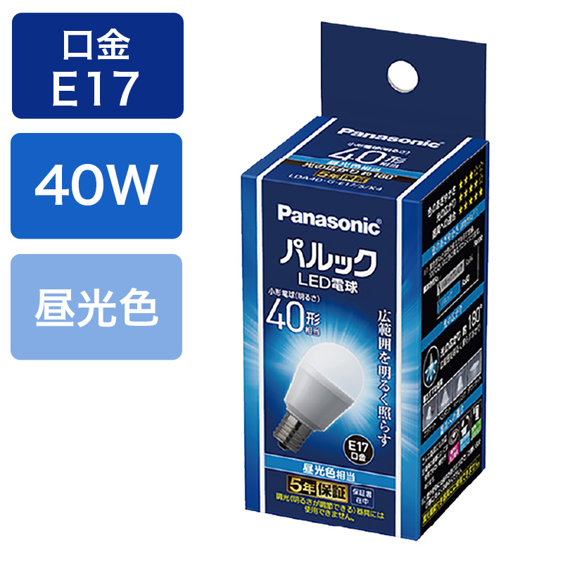 パルック LED電球 小型電球 40W型相当 昼光色タイプ LDA4DGE17SK4