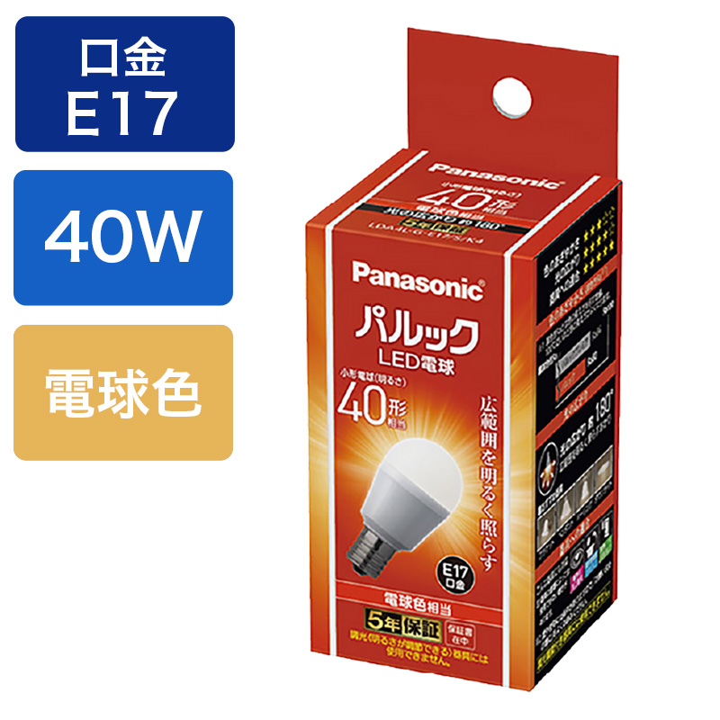 パルック LED電球 小型電球 40W型相当 電球色タイプ LDA4LGE17SK4