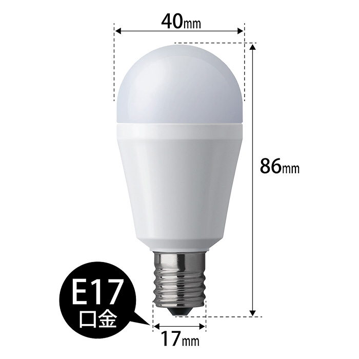 パルック LED電球 小型電球 60W方相当 電球色タイプ LDA7LGE17SK6