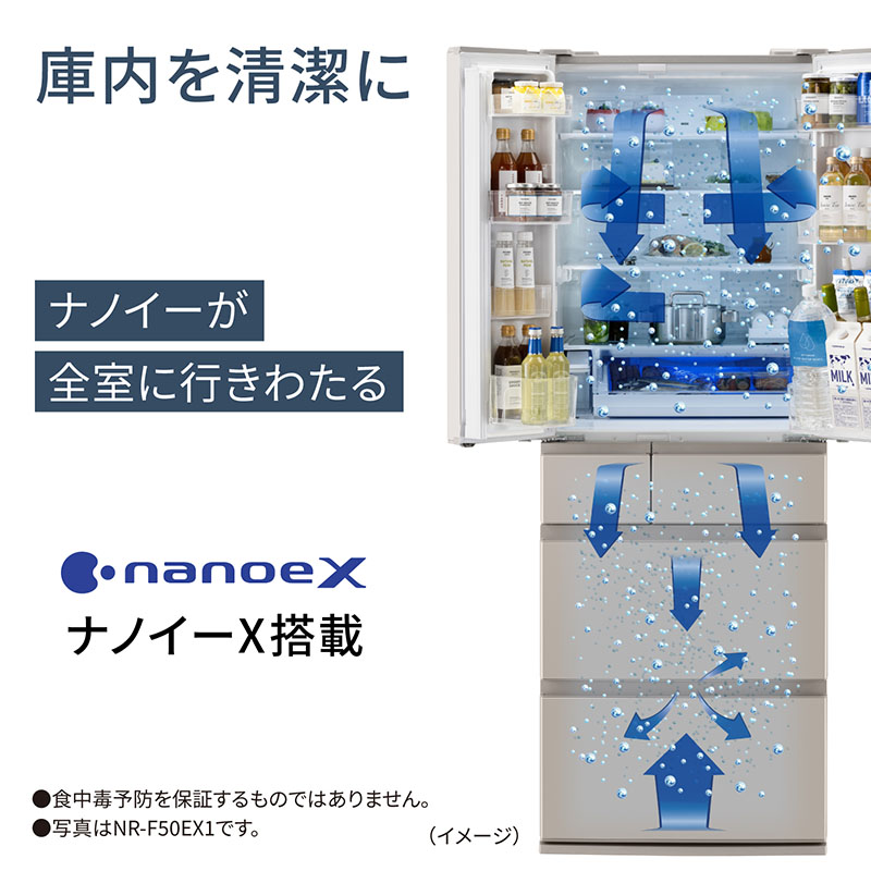 501L 冷凍冷蔵庫(NR-F50EX1-W) ハーモニーホワイト