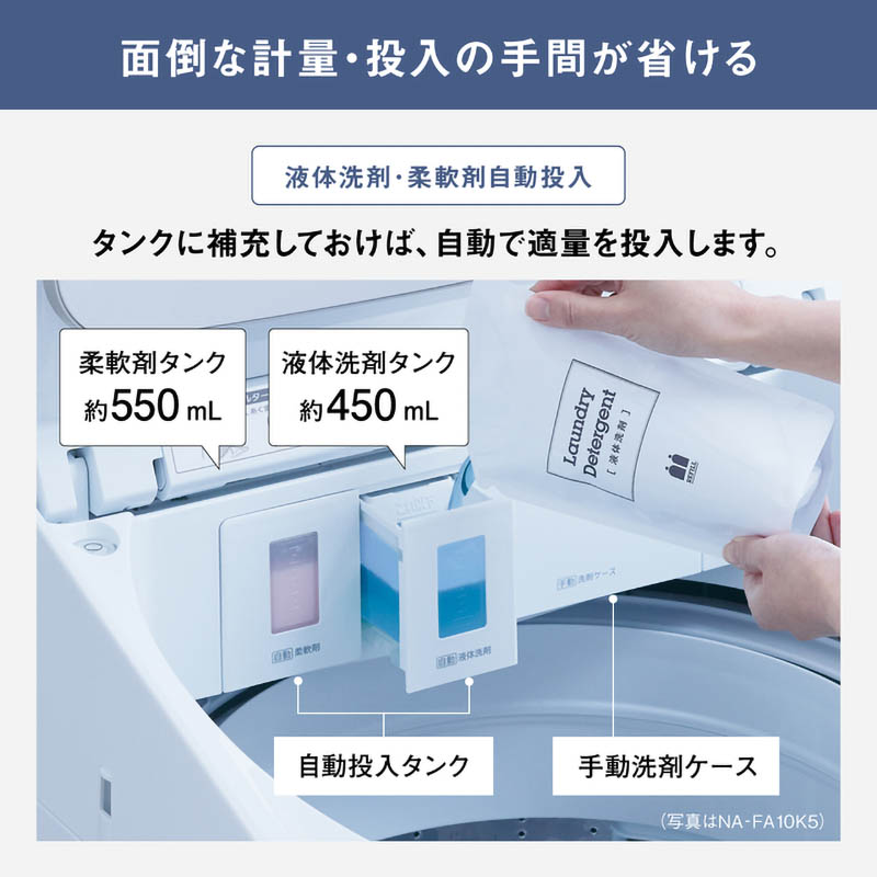 8kg 全自動縦型洗濯機 NA-FA8K5-W ホワイト