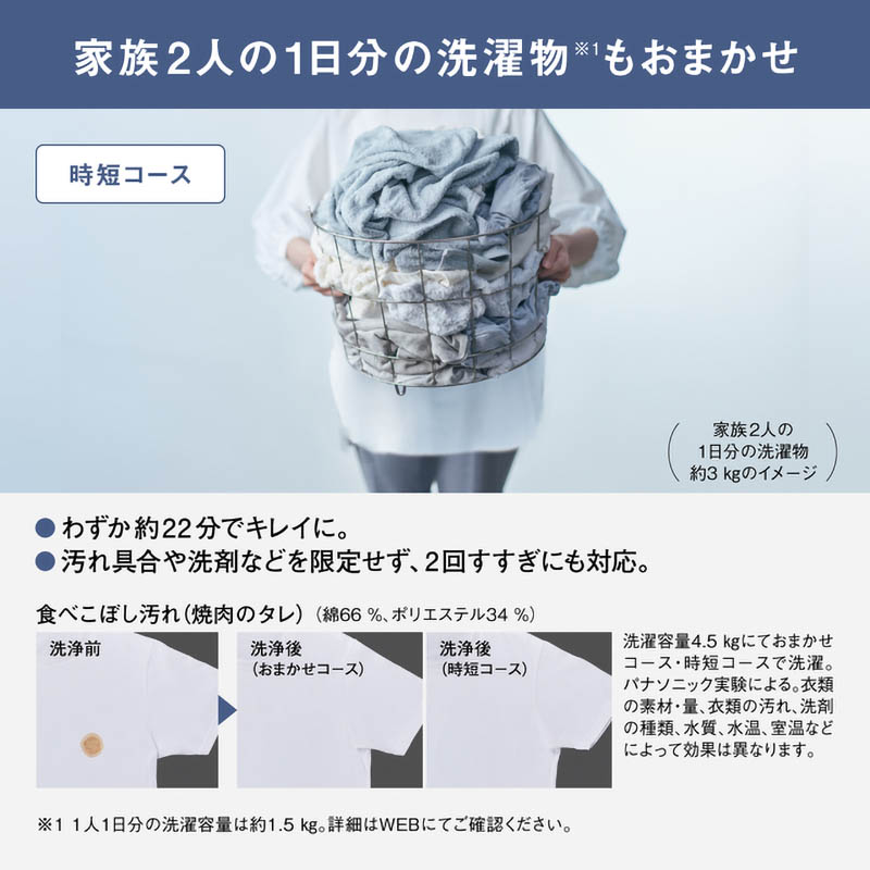 7kg 全自動縦型洗濯機 NA-FA7H5-C ナチュラルベージュ