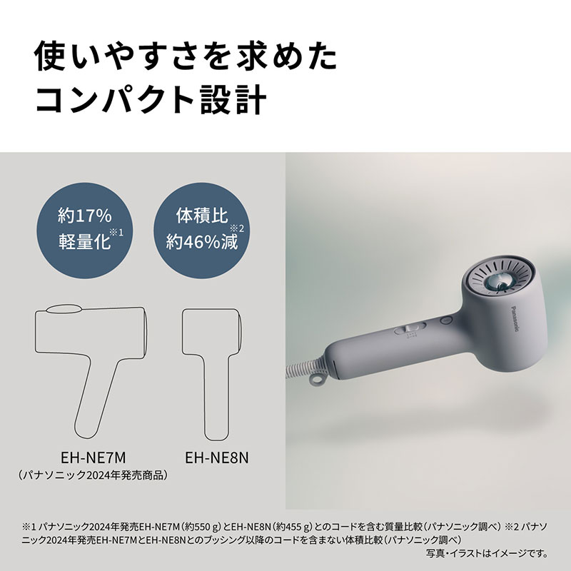 【お取り寄せ商品】ヘアドライヤー イオニティ EH-NE8N-H モダングレー