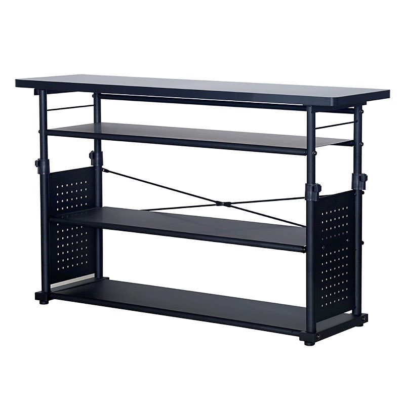 ■【関家具】ゲーミング昇降ラック CTG-R120 BK W120×D35×H68-95.5cm Contieaks(コンティークス) ブラック