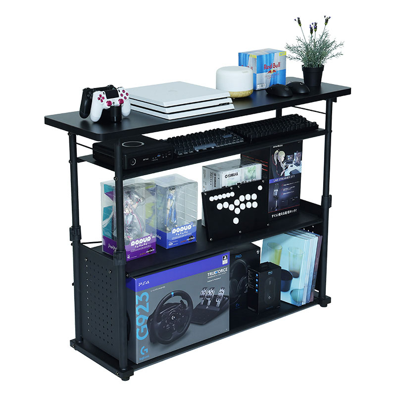 ■【関家具】ゲーミング昇降ラック CTG-R120 BK W120×D35×H68-95.5cm Contieaks(コンティークス) ブラック