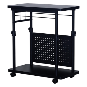 ■【関家具】ゲーミング昇降ワゴン CTG-W BK W35×D65×H68-95.5cm Contieaks(コンティークス) ブラック