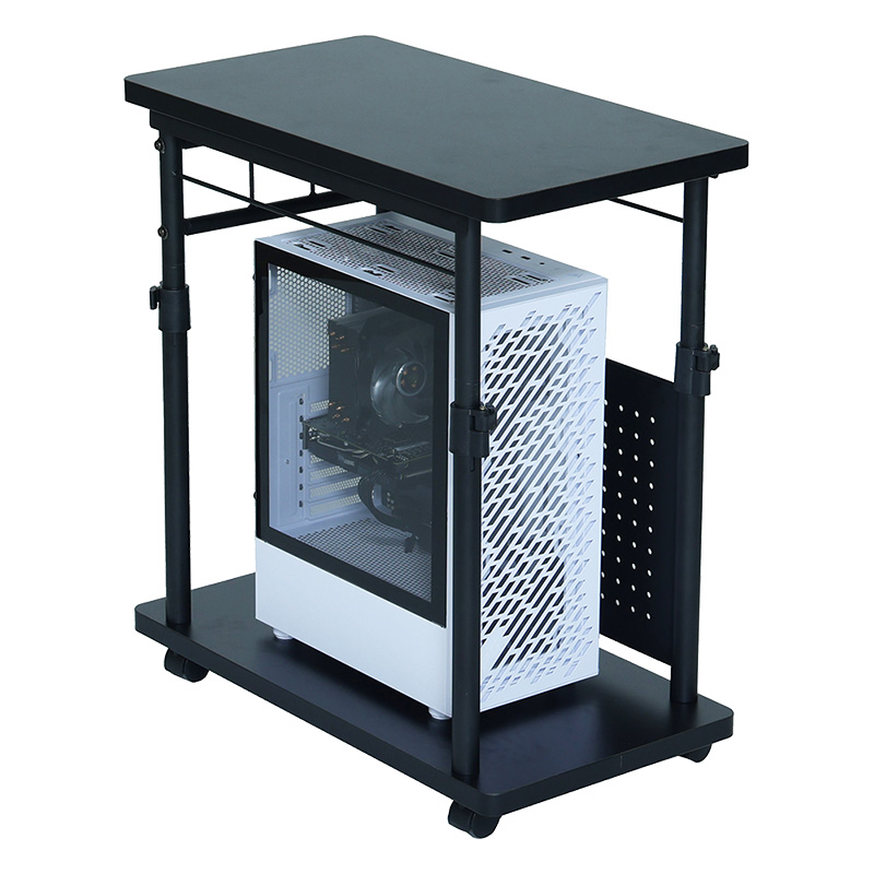■【関家具】ゲーミング昇降ワゴン CTG-W BK W35×D65×H68-95.5cm Contieaks(コンティークス) ブラック