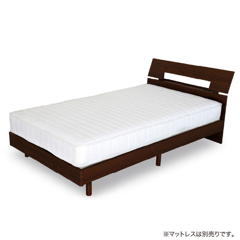 ■【関家具】ダブルベッド オセロット3 すのこ 宮付き 幅142×奥行207.1×高さ80cm