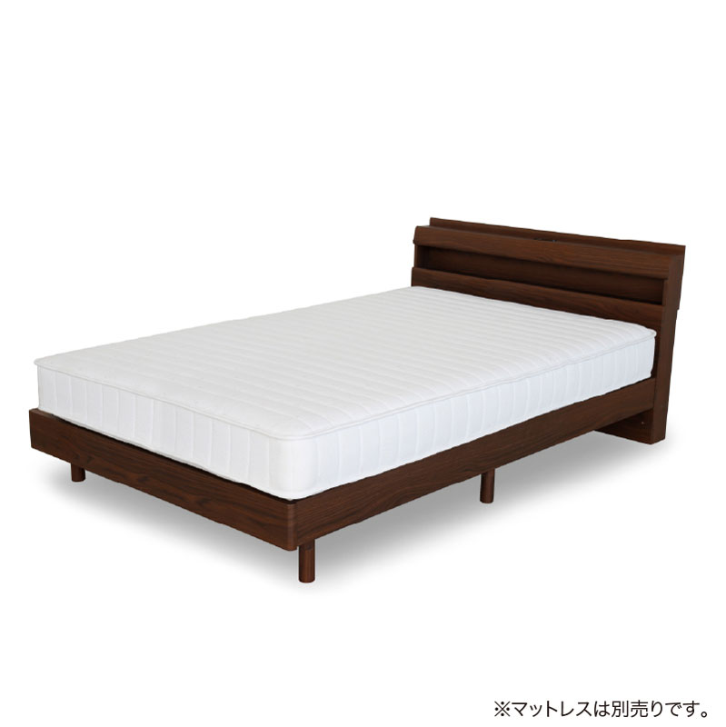 ■【関家具】セミダブルベッド リキッド3 すのこ 宮付き 幅122×奥行209.5×高さ78cm