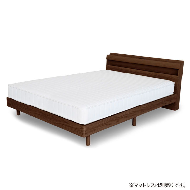 ■【関家具】ダブルベッド リキッド3 すのこ 宮付き 幅142×奥行209.5×高さ78cm