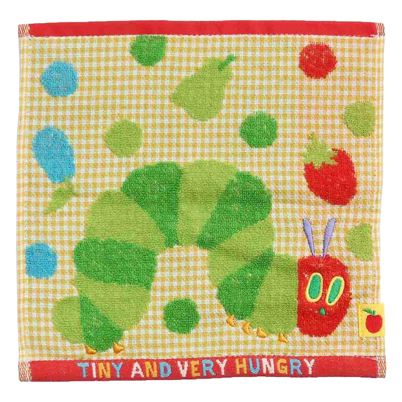 【お取り寄せ商品】はらぺこあおむし プチタオル ハッピーフルーツ 25×25cm レッド