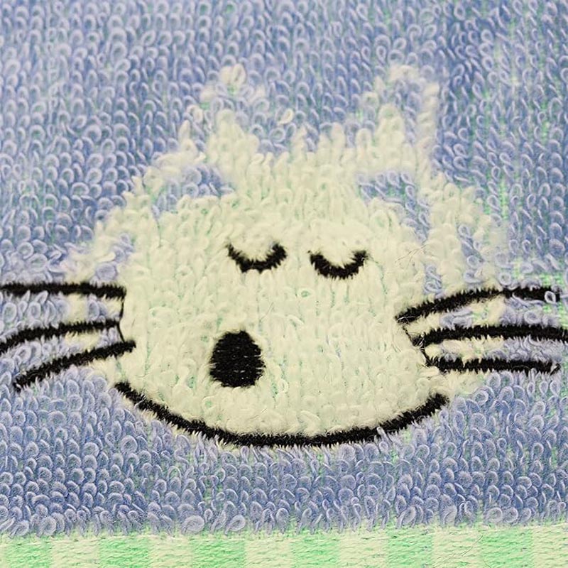 【お取り寄せ商品】11ぴきのねこ プチタオル アルファベット 25×25cm ブルー