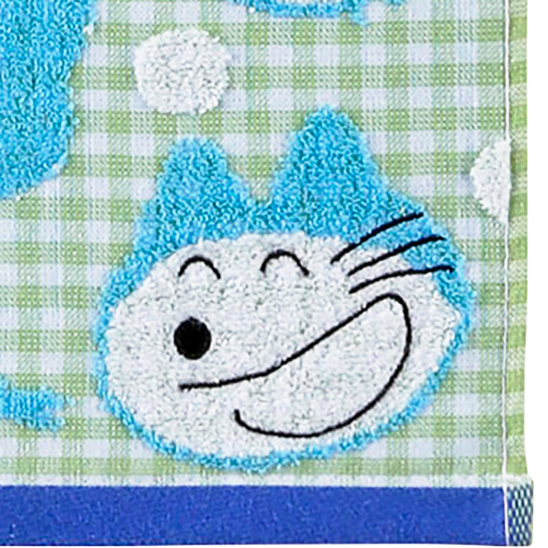 【お取り寄せ商品】11ぴきのねこ ウォッシュタオル ニャゴチェック 34×35cm ブルー