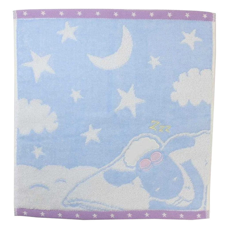 【お取り寄せ商品】ひつじのショーン ウォッシュタオル くものうえ 34×35cm ブルー