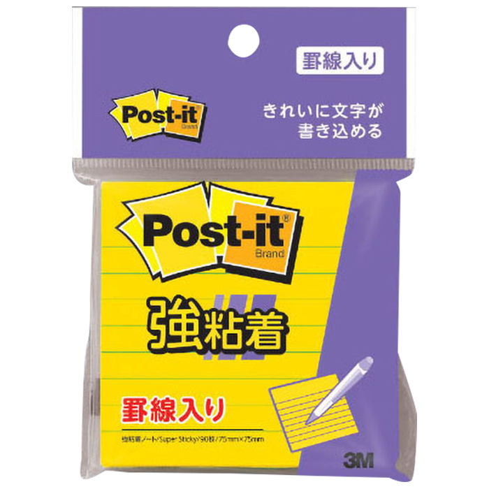 強粘着ノート イエロー ビビットイエロー