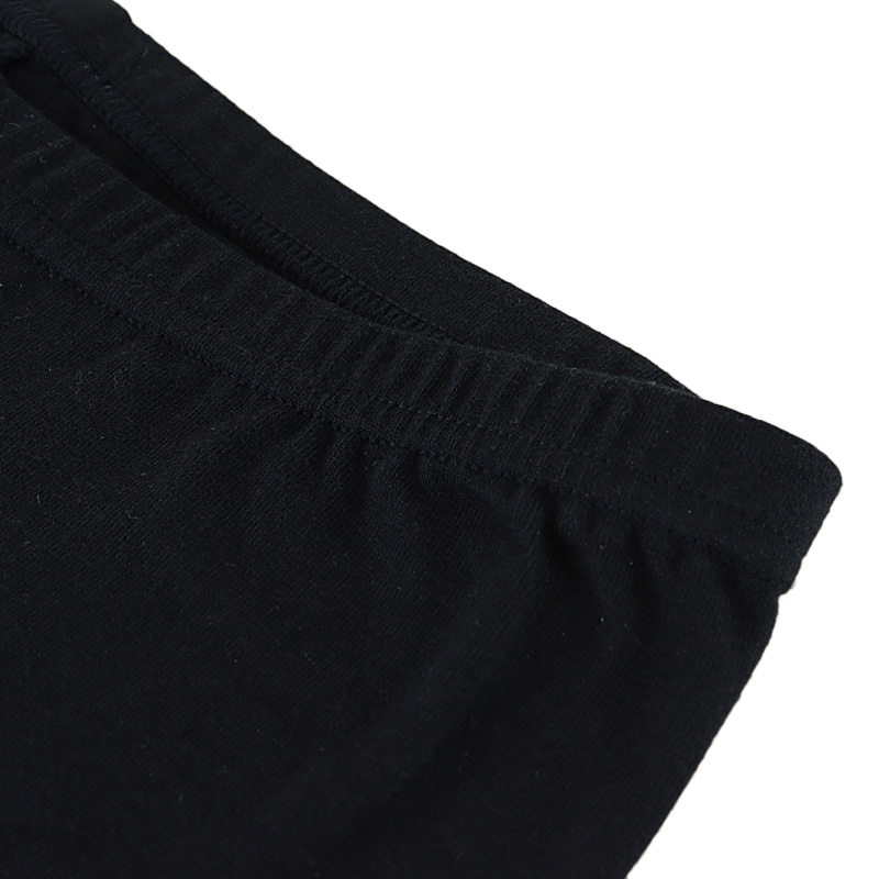 キッズ 黒ぱん綿混スパッツ ひざ上20cm丈