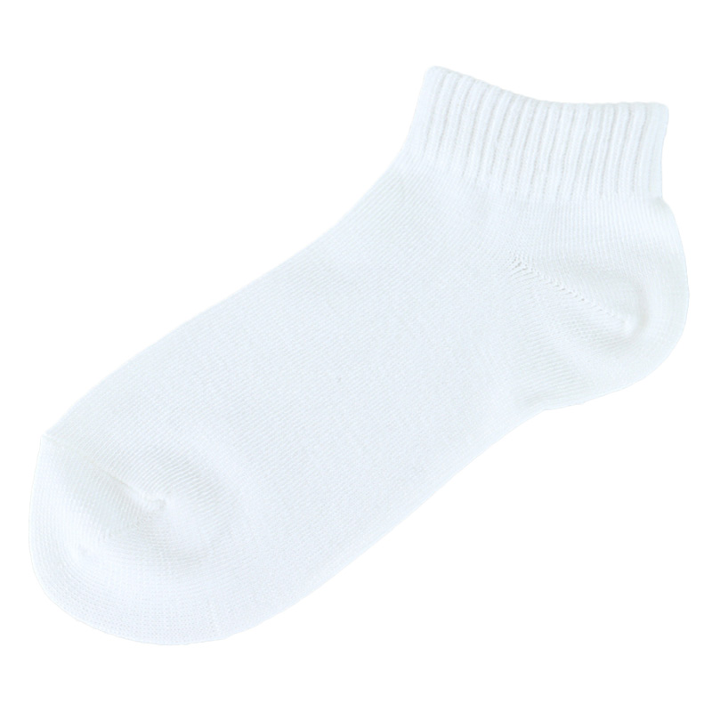 学校へ行こう スニーカーソックス 無地 2足組 ホワイト