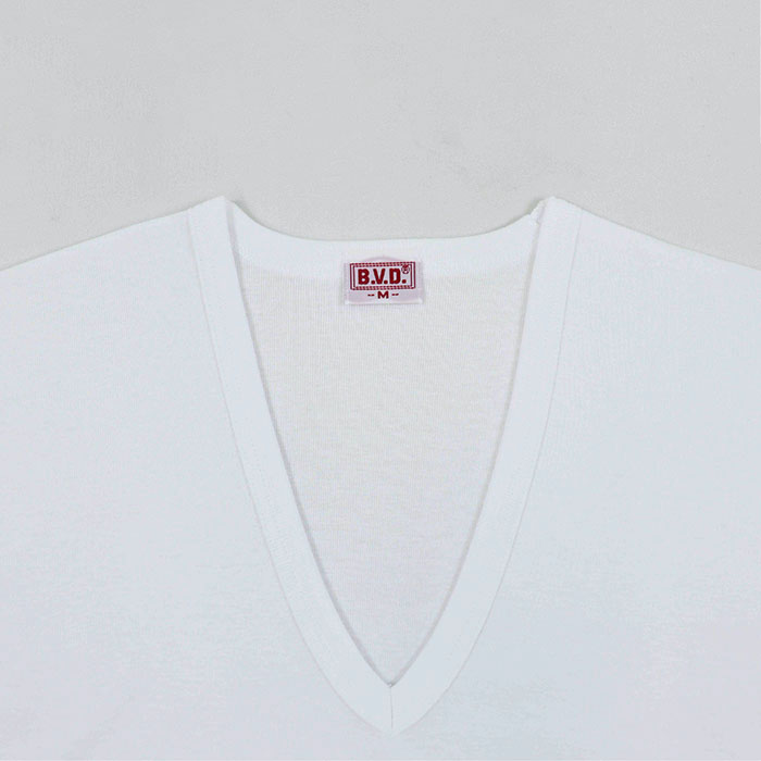 BVD V首半袖Tシャツ M ホワイト