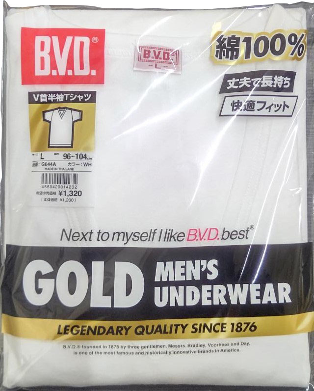 ＢＶＤＶ首半袖Ｔシャツ L ホワイト
