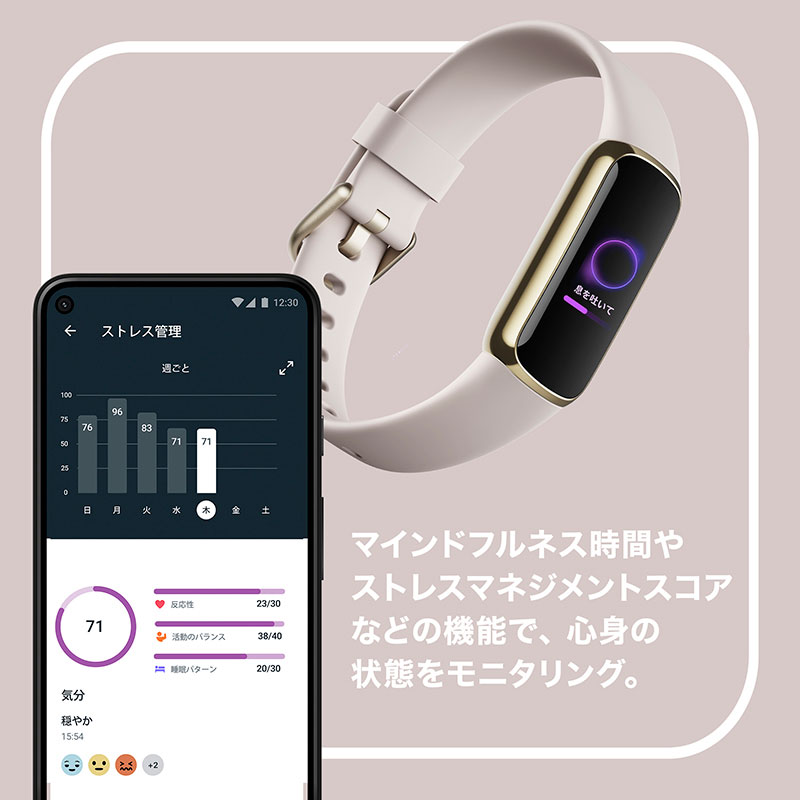 Fitbit スマートバンド FB422SRMG  オーキッド | プラチナ
