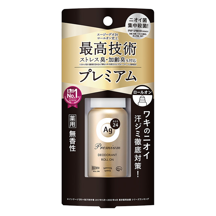 デオドラント Agデオ24 プレミアムデオドラントロールオン 無香性(医薬部外品) 40ml