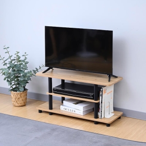 システムラック TV台 幅80cm オーク4×ブラック LRYWTV-8030