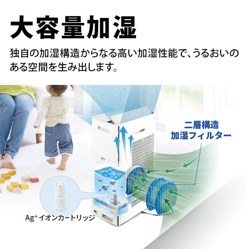 加湿空気清浄機 プラズマクラスター NEXT KI-TX70W ホワイト