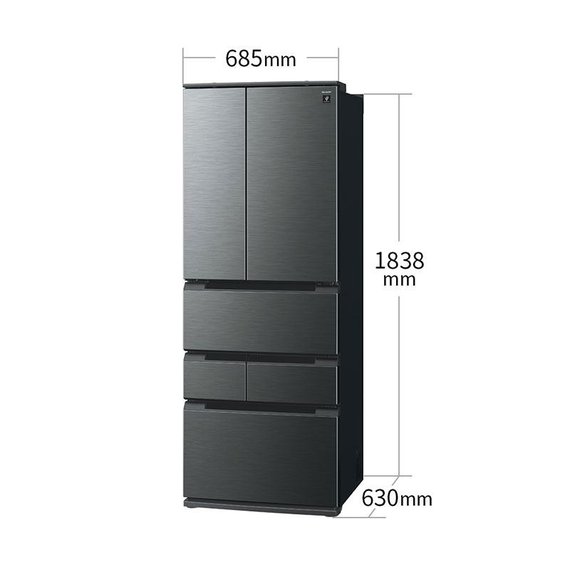 【お取り寄せ商品】505L 冷蔵庫 SJ-MF51PH ダスクダークメタル