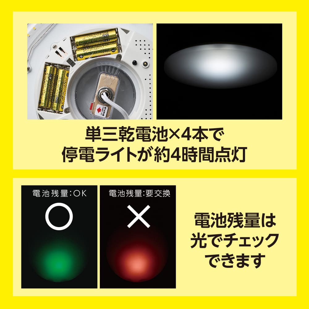 LuminousLED 停電検知 LEDシーリングライト ~8畳用 調光モデル TKE-Y08DX