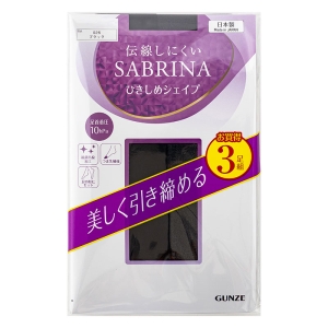 レディース ストッキング サブリナ3P ひきしめシェイプ ブラック