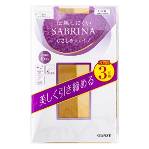 レディース ストッキング サブリナ3P ひきしめシェイプ ヌードベージュ