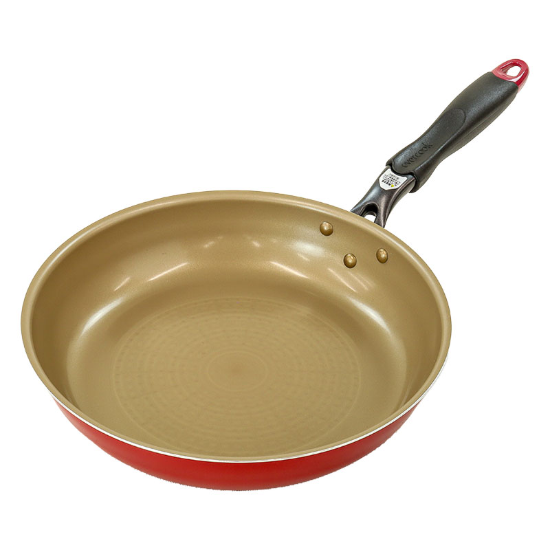 evercook(エバークック)ガス・IH対応 フライパン 28cm レッド EIFP28RD3