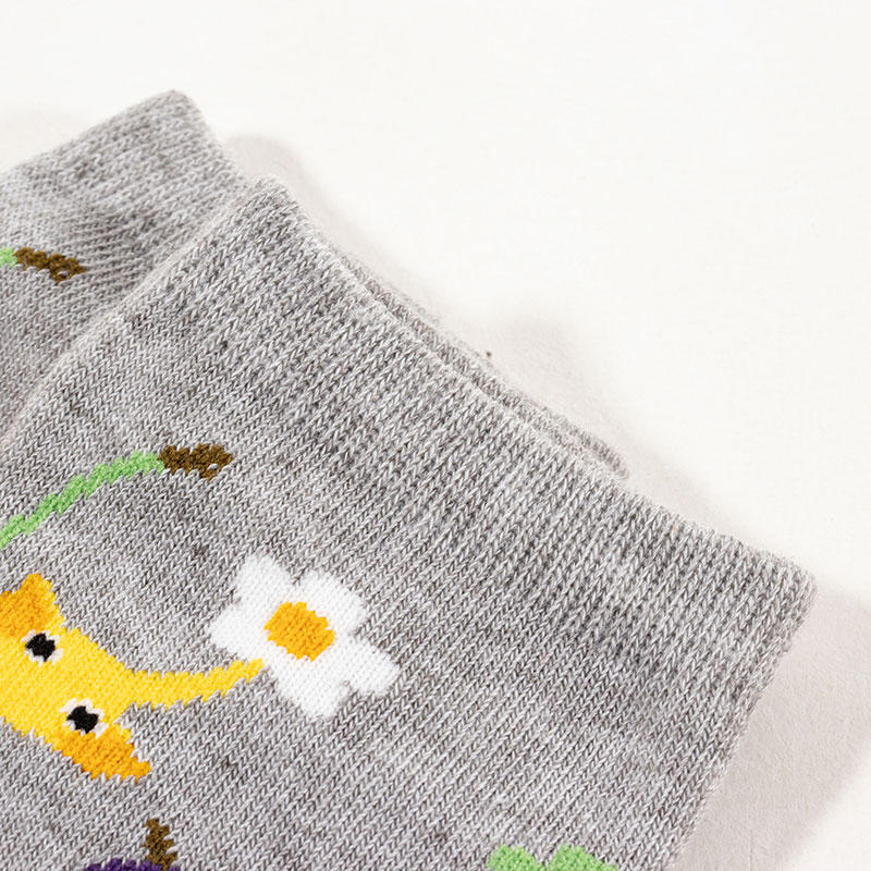キッズ スニーカー丈ソックス ピクミン グレー 15-20cm