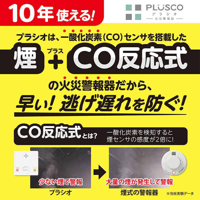 【お取り寄せ商品】一酸化炭素検知機能付き火災警報器 SC-335