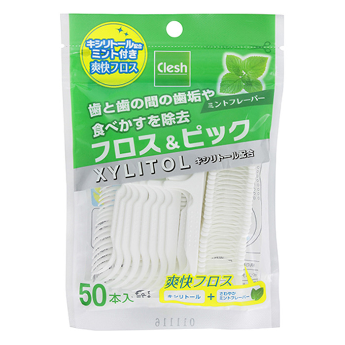 フロス&ピック 50本 ミント キシリトール配合