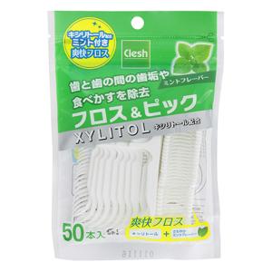 フロス&ピック 50本 ミント キシリトール配合
