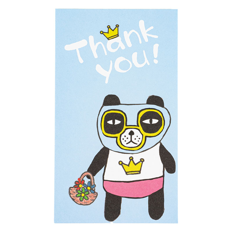 EMOEMO ぽち袋 くま柄 3枚 Thank you!