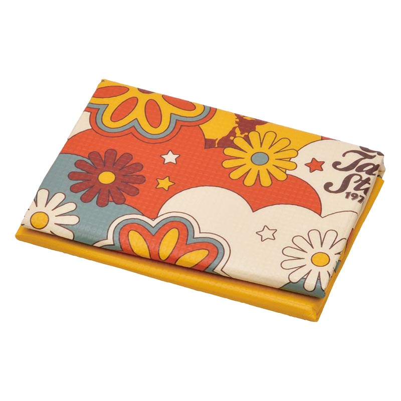 クッションレジャーシート 1人用 90×60cm レトロフラワー