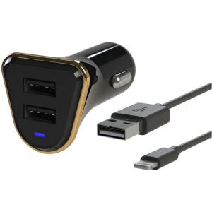 2.4A 2USBポート& ライトニングケーブル