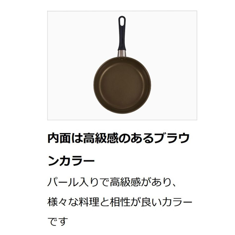 デュラブルシリーズ フライパン 20cm ネイビー ガス火専用