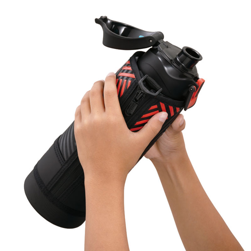 真空断熱スポーツボトル 1.0L ブラックオレンジ