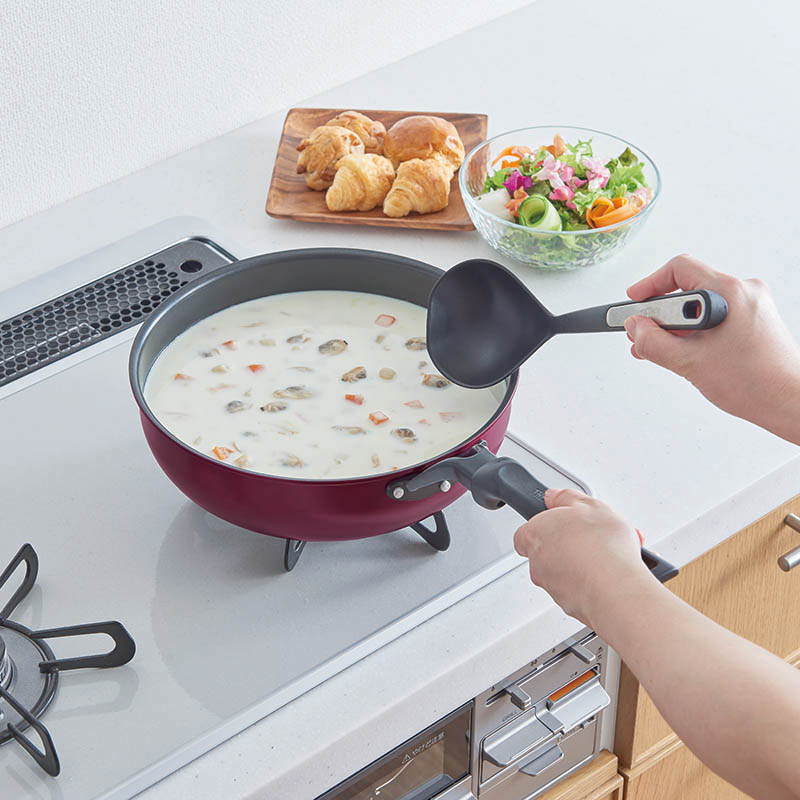 【お取り寄せ商品】デュラブルシリーズ 炒め鍋 26cm IH・ガス対応 KFM-026D R